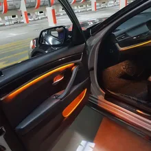 Mason 2 цвета привело рассеянного света в полоску для BMW F10/F11 интерьер атмосферу загорается лампа освещения обновления