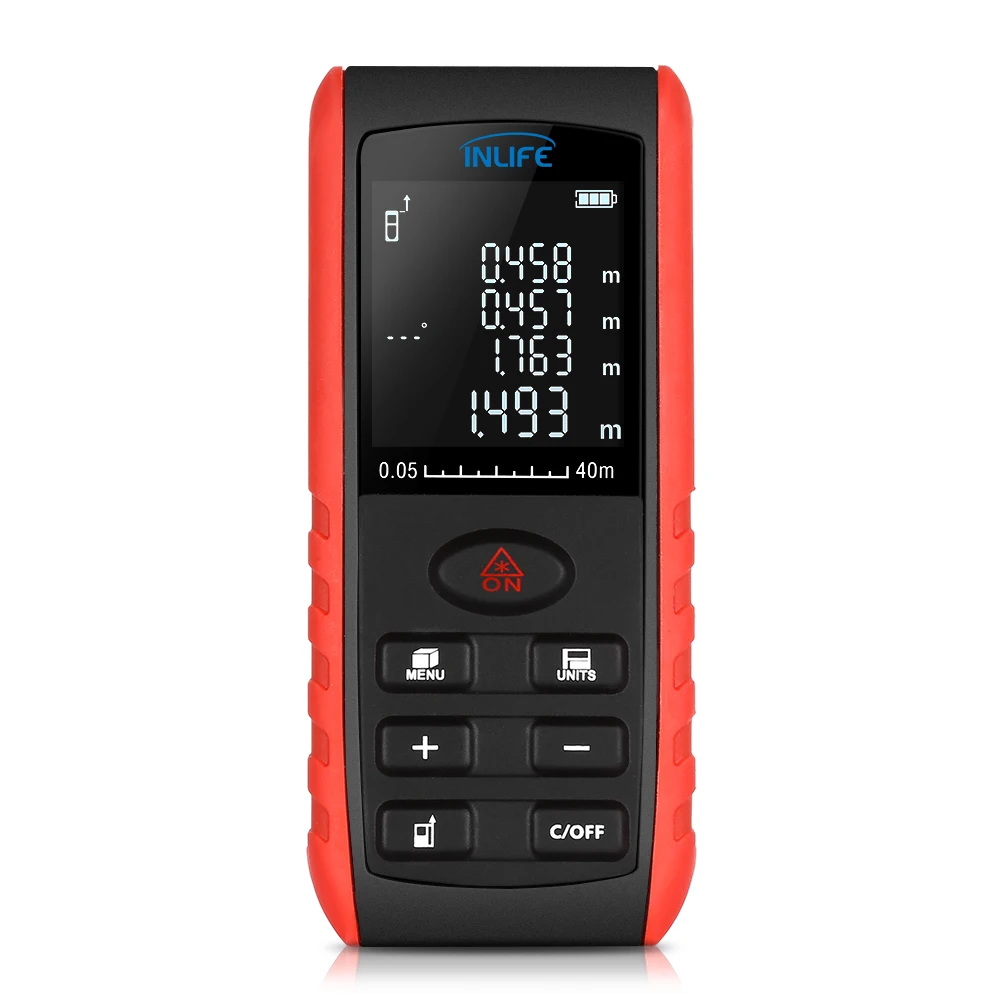 

E40 40M Handheld Digital Laser Distance Meter With High Accuracy Range Finder Measure Device Test Tool For Indoor And Outdoor