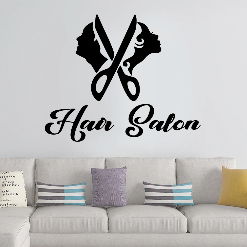 

Amusing Hair Salon Sticker Waterproof Vinyl Wallpaper Home Decor Living Room Children Room Art Decal