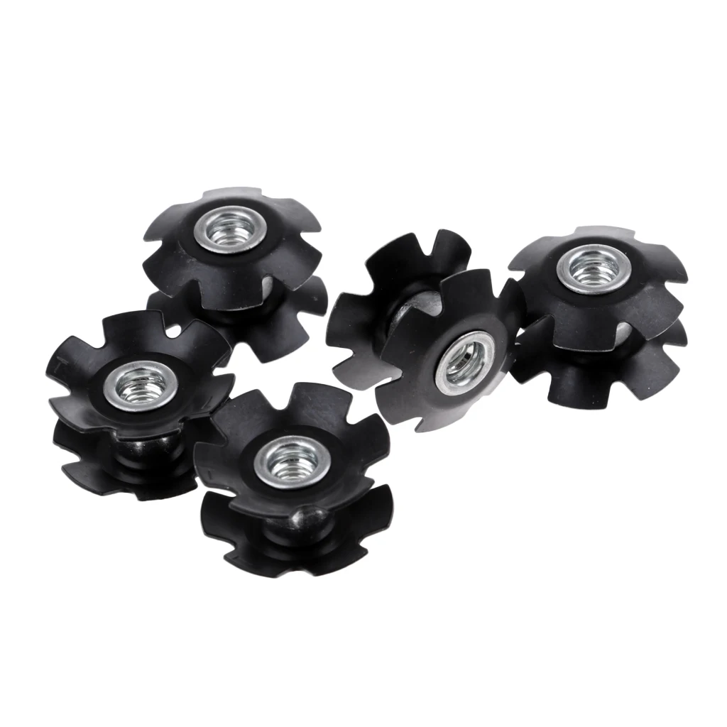 5Pcs Bike Fork Stem Headset Top Cap Bicycle Headset Star Nut for MTB Bikes Aluminium Alloy Fangled Nut