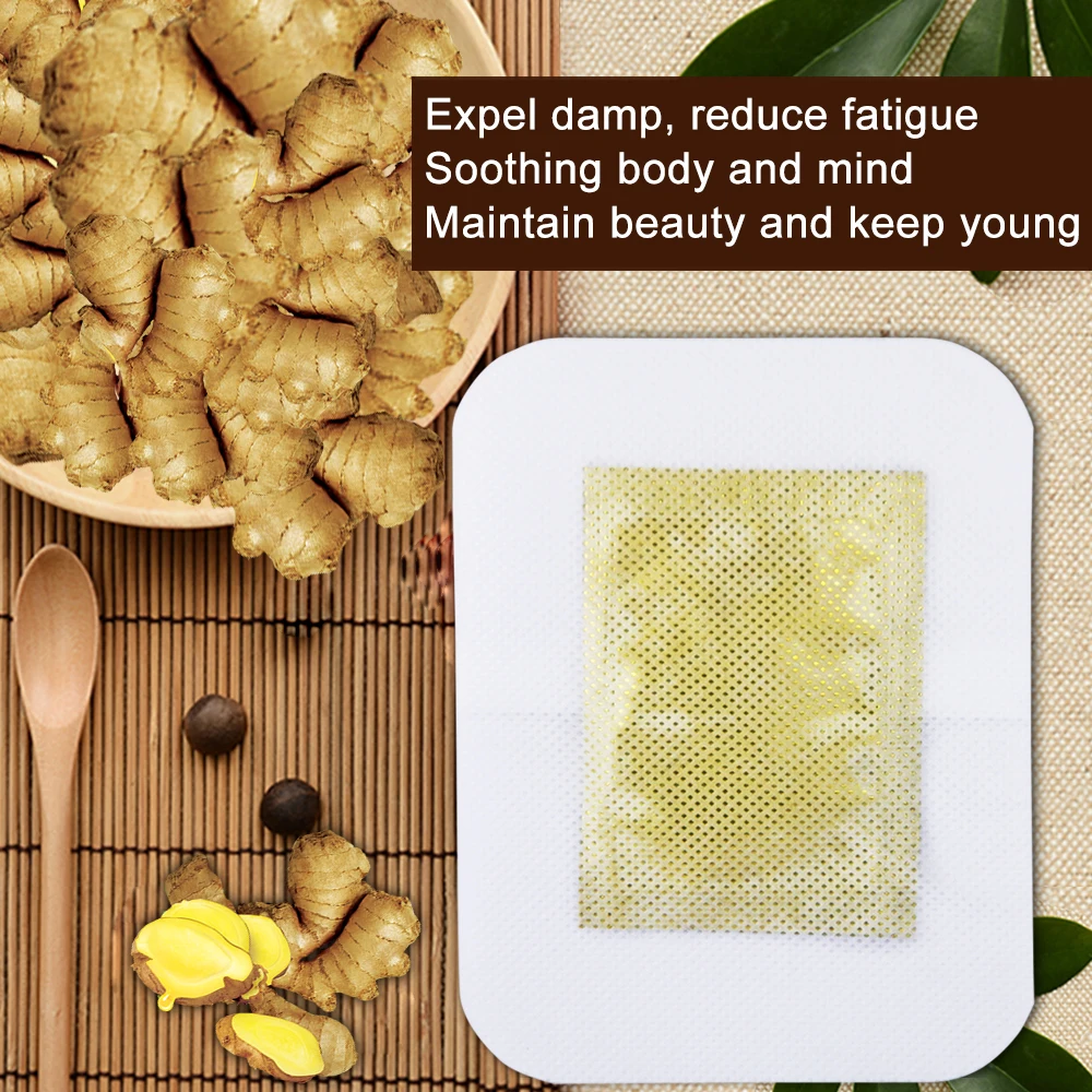 6 Pcs Tradition Chinese Detox Foot Patch Ginger Pads Improve Sleep 