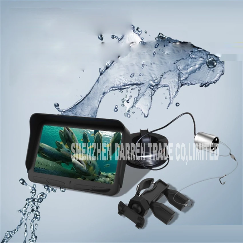 

4.3 "LCD Monitor Underwater Video 1000TVL Fishing Cam Fish Finder 8 LED Night Vision & Sunblind 720P 5 million Pixel 2000MAH