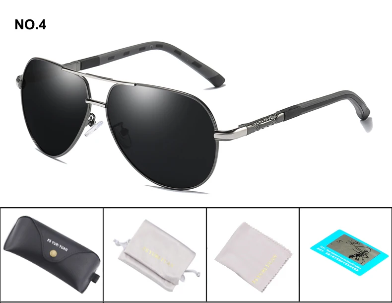 FS YURI YUAN, Классические мужские поляризованные солнцезащитные очки для рыбалки, высокое качество, для спорта на открытом воздухе, солнцезащитные очки для пеших прогулок, HD очки для вождения, 8725 - Цвет: c4 gray