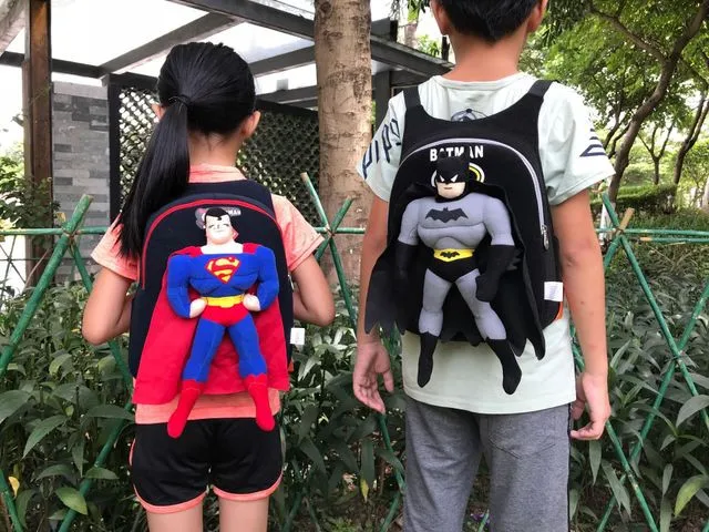

Cartoon Super Hero Design School Bag for Gilrs,Boys 3D Superman Spider-Man School Backpack Kids Book Bag Mochila knapsack