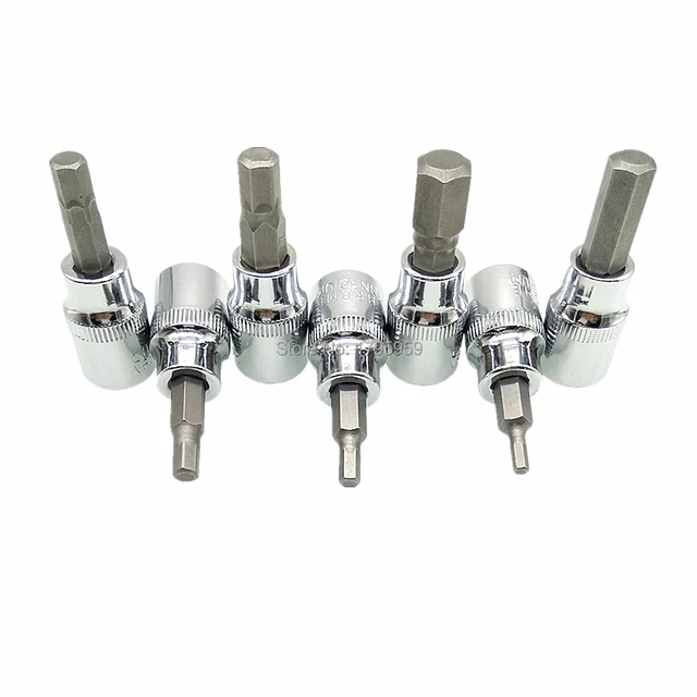 Hex Bit Socket Screwdriver 3/8" Square Impact Driver H3 H4 H5 H6 H7 H8