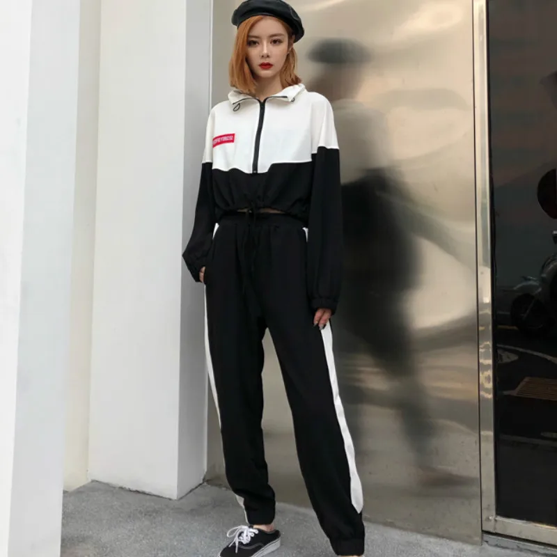 

Fashion Woman's sets spring autumn new Korean harajuku bf cardigan coat female student sweater casual 2 two-piece set women tide