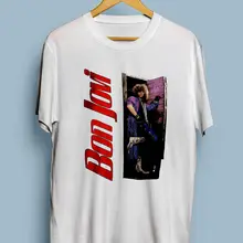 Camisa Vintage Bon Jovi Slippery cuando Wet concierto Top reimprimir nueva edición limitada mangas niño algodón hombres camiseta top tee