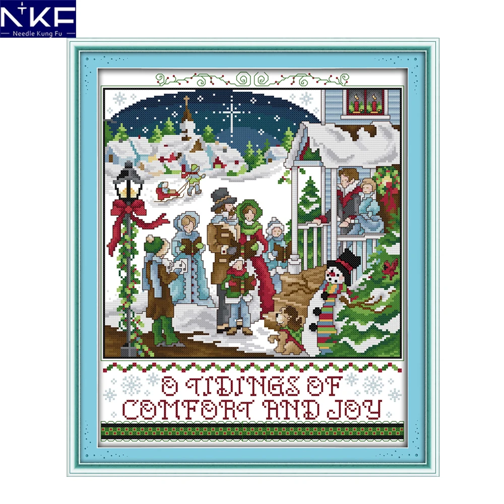 Joy Sunday Kits De Punto De Cruz De Costura, 11 Quilates, Estampada, Gama Completa De Bordado