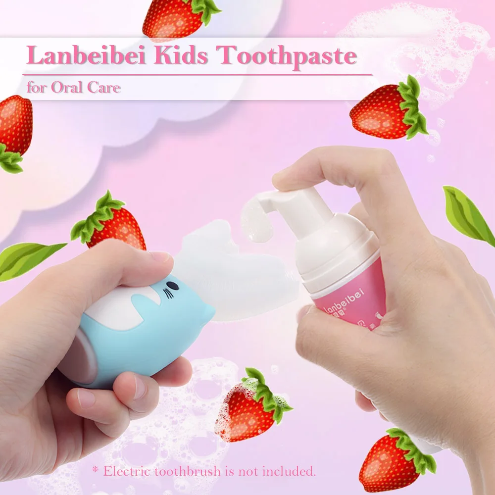 Детская зубная паста для ухода за полостью рта насос пузырь Клубника Аромат 2,1 унции
