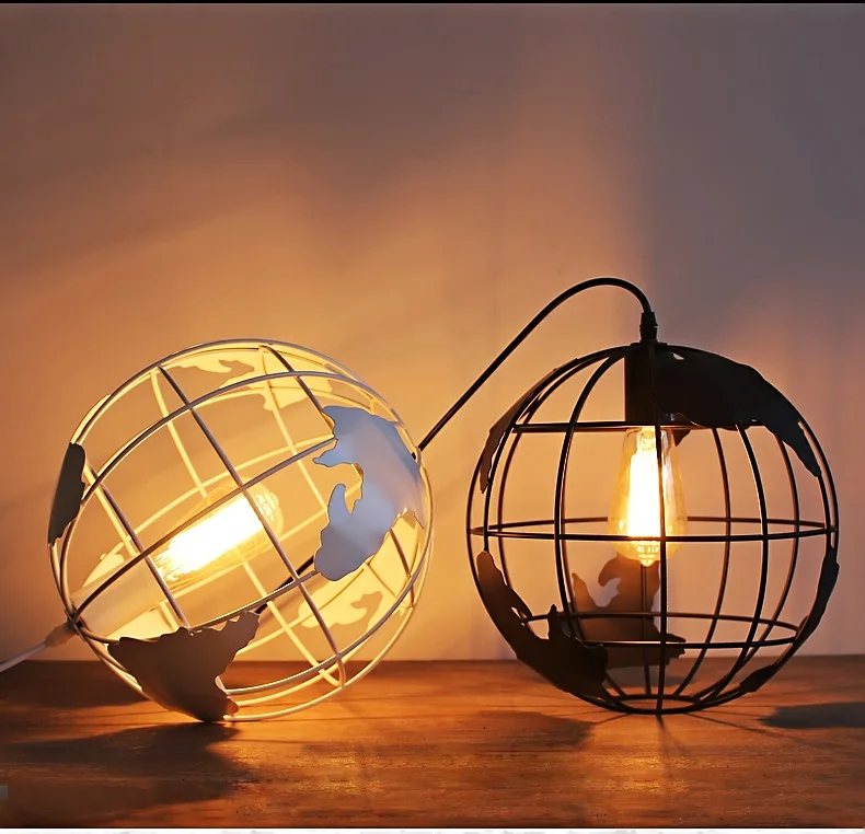 

Creative Arts Cafe Bar restaurant bedroom hallway lamp Scandinavian modern minimalist single-head pendant light with Earth