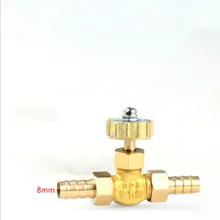 8 мм ID 10 мм ID шланга медный игольчатый клапан для газа Максимальное давление 0,8 МПа