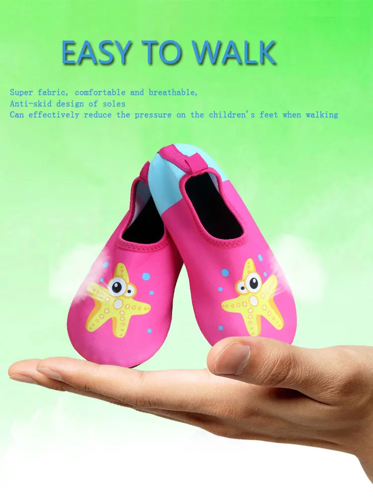 Kalupao 2018 summer Quick Drying beach water shoes kids cut animal home slipper LightWeight Non-slip Aqua Sock children slippers (14)