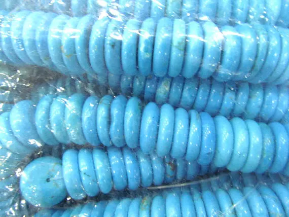

10-20mm turquoise stone heishi rondelle button dark blue charm jewelry beads