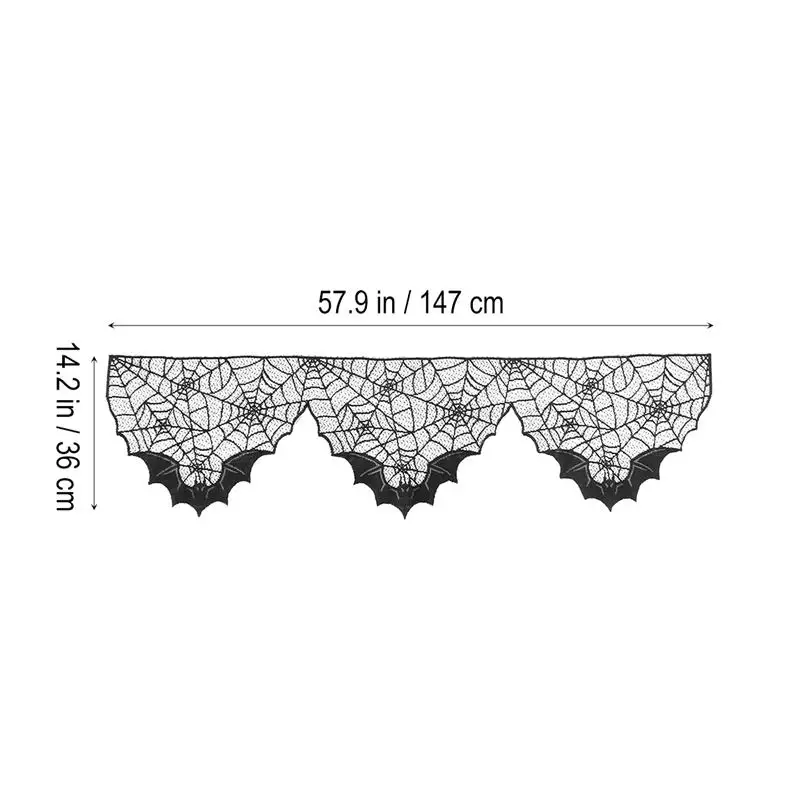 1 шт. камин ткань прочная Bat кружева паутина декоративные Творческий плита ткань камин ткань для камина призрак Festivsl