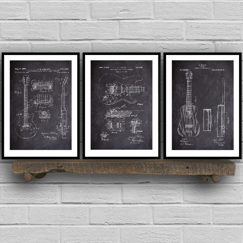 Guitar Patent Poster Canvas Print