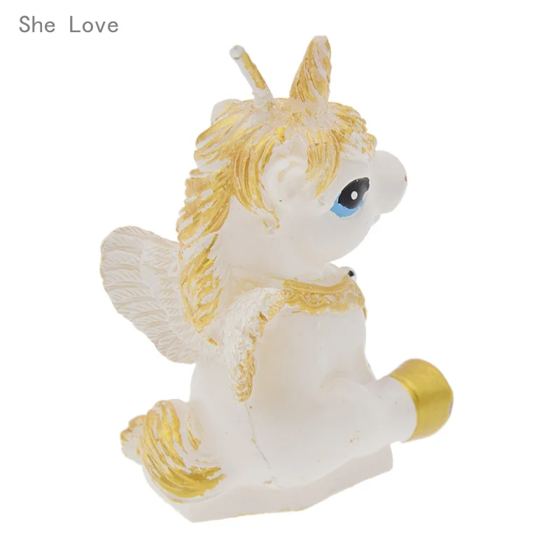 Chzimade Cute Mini Unicorn Model Art Cake Candle for Children Birthday Lovely Wedding Party Decor Gift New | Дом и сад