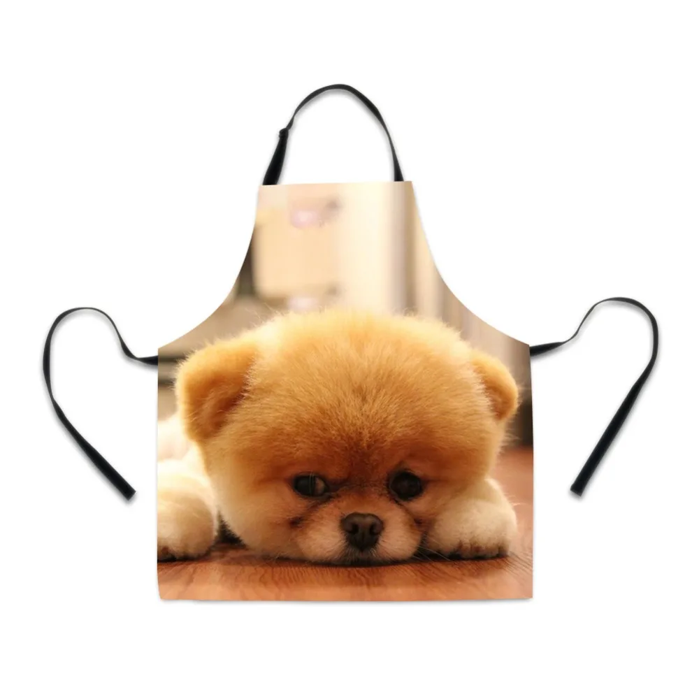 

Animal Dog Printing Grill Apron for Women Cute School Apron Pattern for Teenagers Adults Grill Barbecue Cupcake Milk Waist Apron