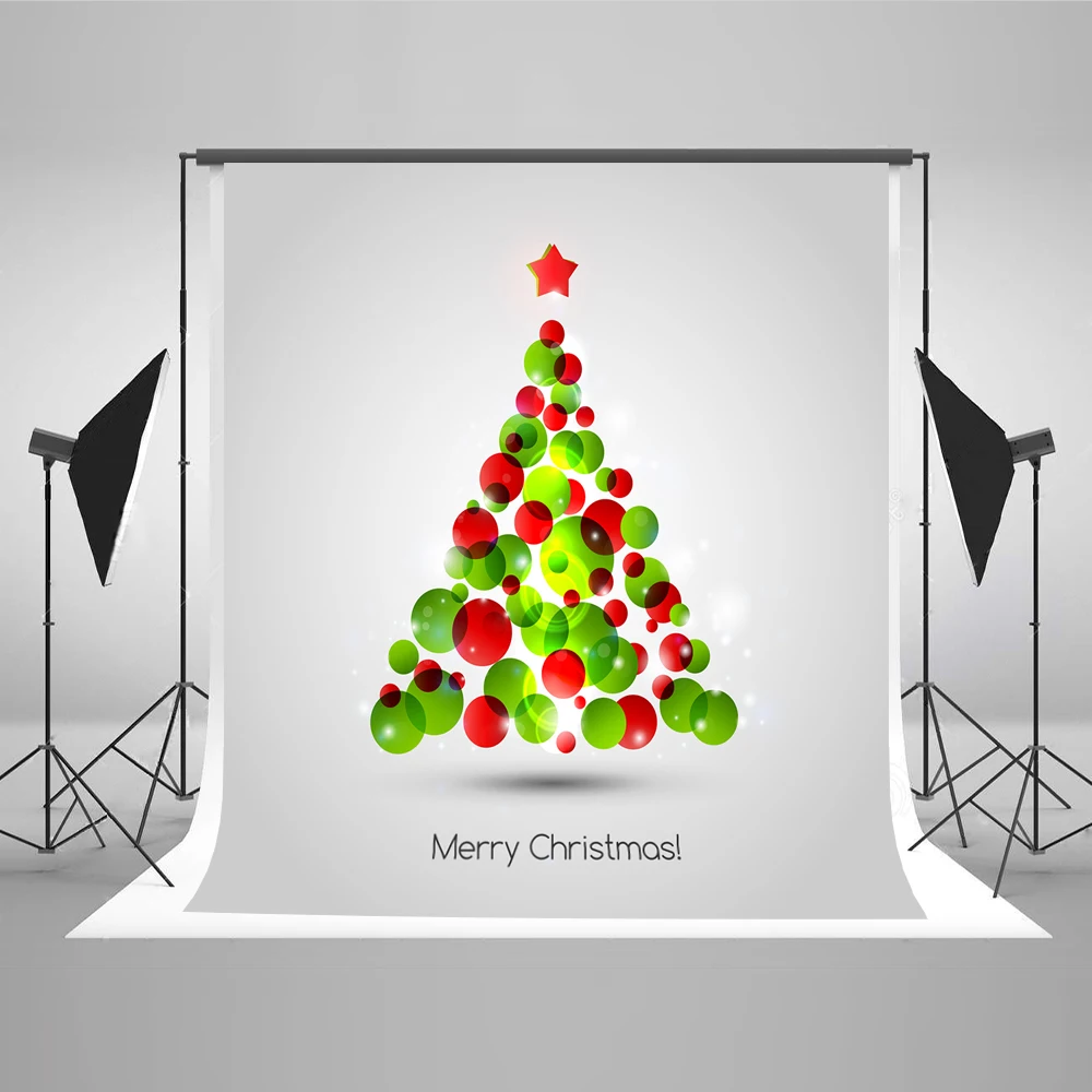 Kate Christmas Tree Backdrops Green Red White Photo Booth Backdrop Bokeh X-mas Photographie Backgrounds for Photography 5x7ft christmas photography backdrop green tree dark wood floor xmas backdrop for newborn kids photo booth backgrounds studio custom