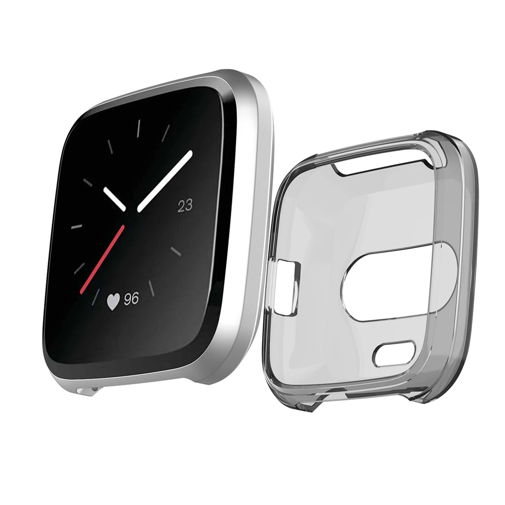 6 шт./упак. ТПУ чехол для Fitbit Versa Lite Смарт-часы полная защита корпус кожи Замена анти-ударная рама чехол