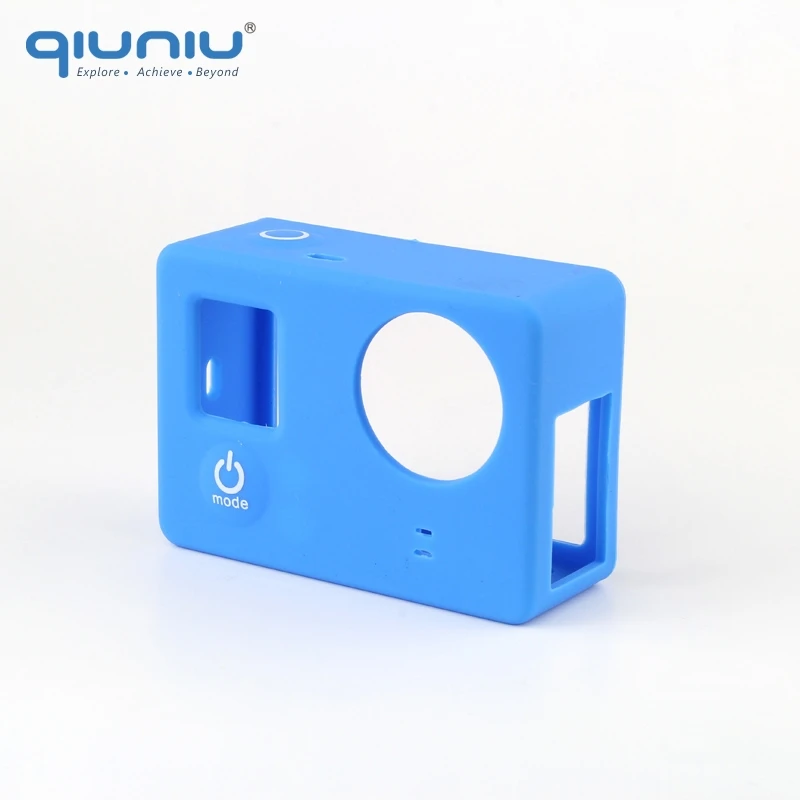QIUNIU силиконовый резиновый защитный чехол для корпуса для GoPro Hero 3 3+ экшн-камеры для GoPro аксессуары - Цвет: Blue