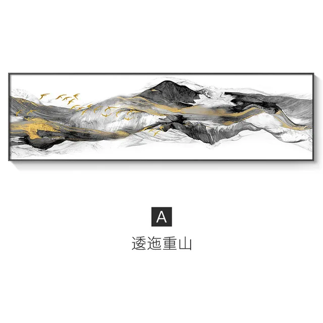 New-chinese-style-Mountains-golden-blue-banners-Canvas-painting-poster-n-prints-Bedside-Wall-Art-Posters.jpg_640x640