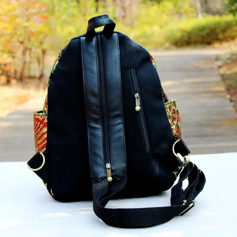 New Traditional Backpacks Teenager Girls National Embroidery Backpack Travel Shoulder Bags School Bag Women Backpacks 332