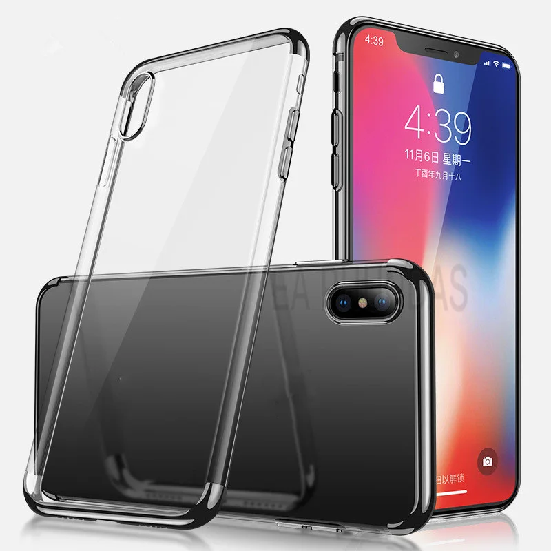Soft Silicone Case on for Xiaomi 8 SE 5X A1 6X A2 pocophone F1 Luxury phone plating Clear TPU Cover Redmi 4X Note 5A |