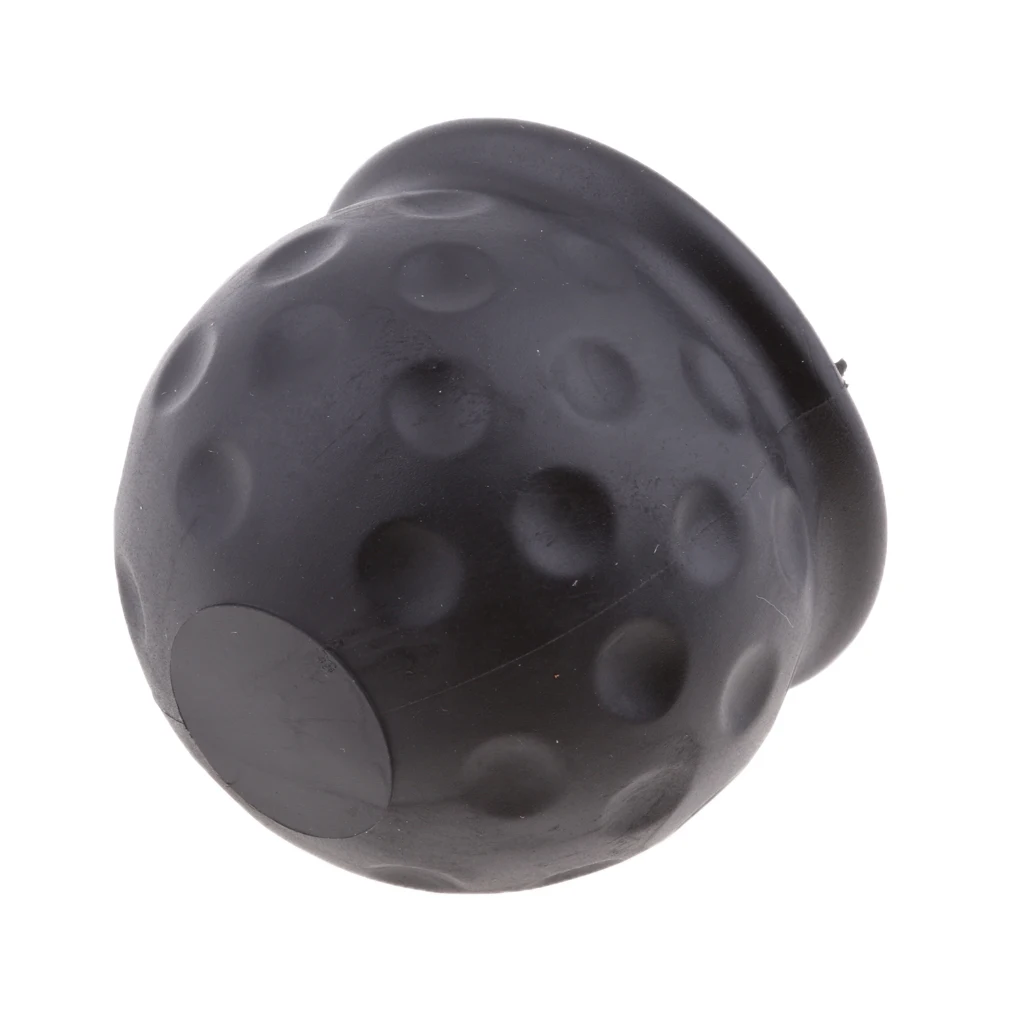 Auto Tow Ball Bar Towing Protect Towbar Towball Protective Cap Cover Fit The Standard 50mm Towball Black Plastic 55mm