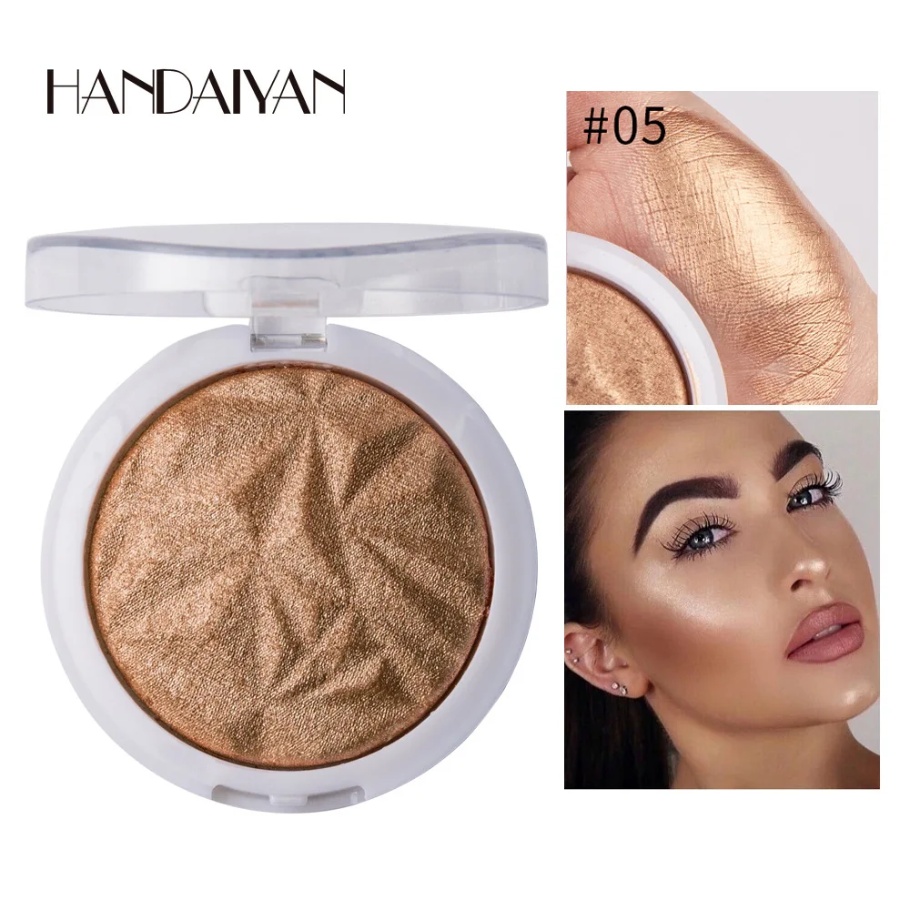 

New Highlighter Powder Palette 6 Colors High Gloss Shimmer Powder Bronzer Repair Haileyter Pallet Makeup Cosmetic TSLM1