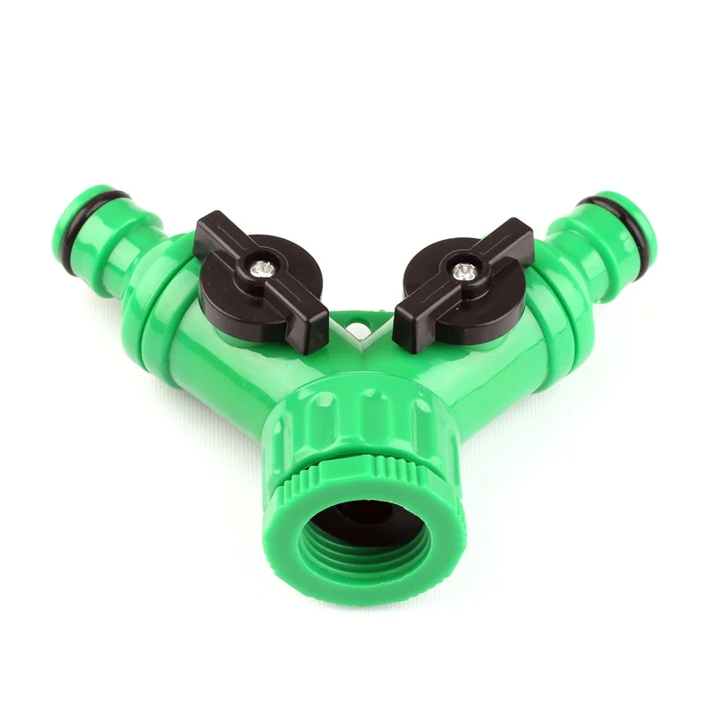 1pcs G 1/2'' Or G 3/4'' Two Ways Splitter Ball Valve Quick Connectors Y Shape Fast Coupling Garden Drip Irrigation Tap Connector