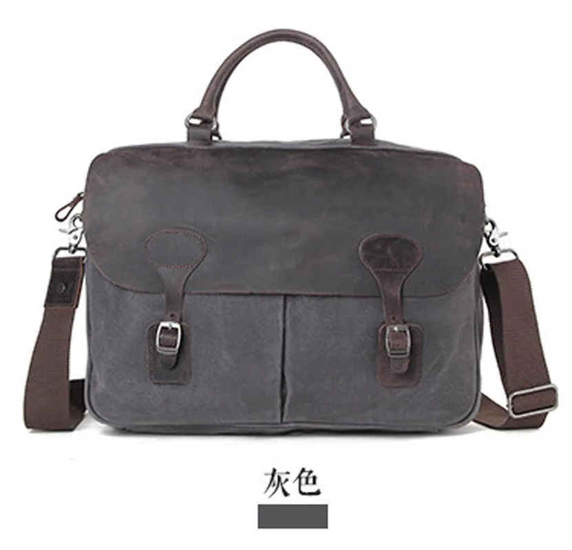 YISHEN Korean Style Business Men Briefcase Canvas Waterproof Male Briefcases Men Shoulder Bags