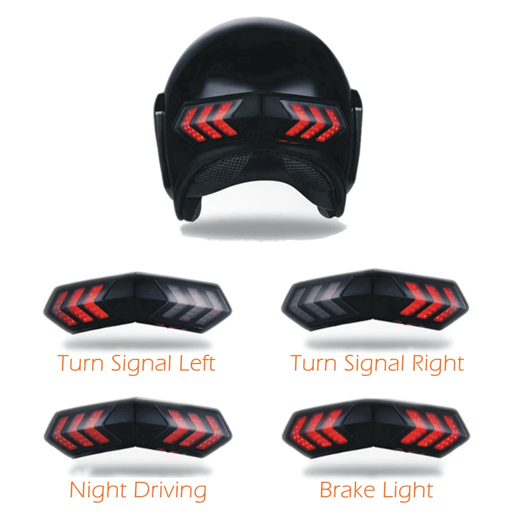 

Waterproof 12V Wireless Smart Motorcycle ATV Helmet LED Safety Strobe Running Light Turn Signal Brake Lights Indicators Lamp