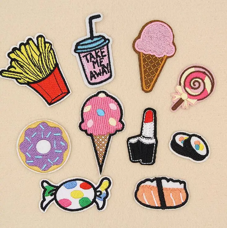 Cartoon food patches DIY clothing patch affixed decorative sewing