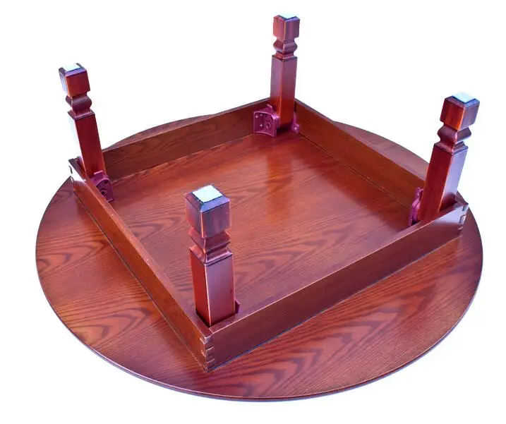 Multi Functional Folding Korean Table Round For Coffee Tea Dining Living Room Furniture Wooden Korean Tea Round Table Foldable