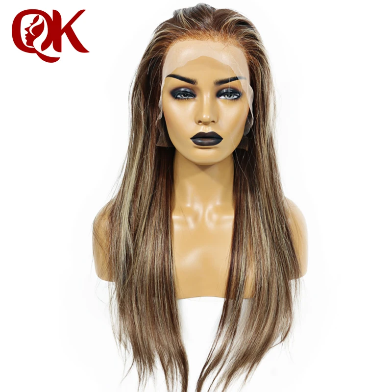 QueenKing бразильские волосы Remy полный парик человеческих волос 150% плотность CAMI цвет