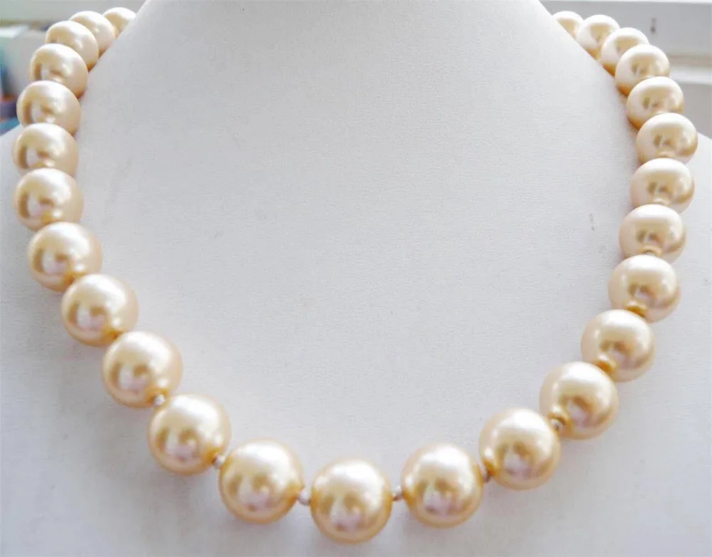 Горячий продавать бесплатная доставка ***** Мода 10 мм AAA Белый Желтый South Sea Shell Перл
