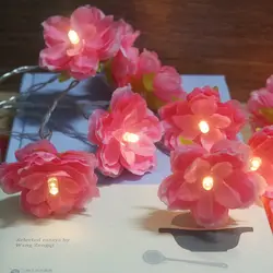 5 м 40 светодиодов ручной работы Цветочные свет гирлянда для свадьбы Вечерние украшения и День Святого Валентина цветочный, ваза цепочка