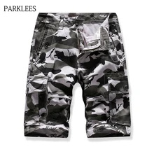 Мужские Новые камуфляжные карго шорты летние хлопковые легкие короткие штаны с несколькими карманами удобные камуфляжные Панталоны Cortos Hombre