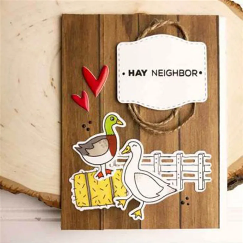 

GJCrafts Farm Stamp and Dies for Card Making House Building Metal Cutting Dies for Scrapbooking Embossing Craft Decorative New
