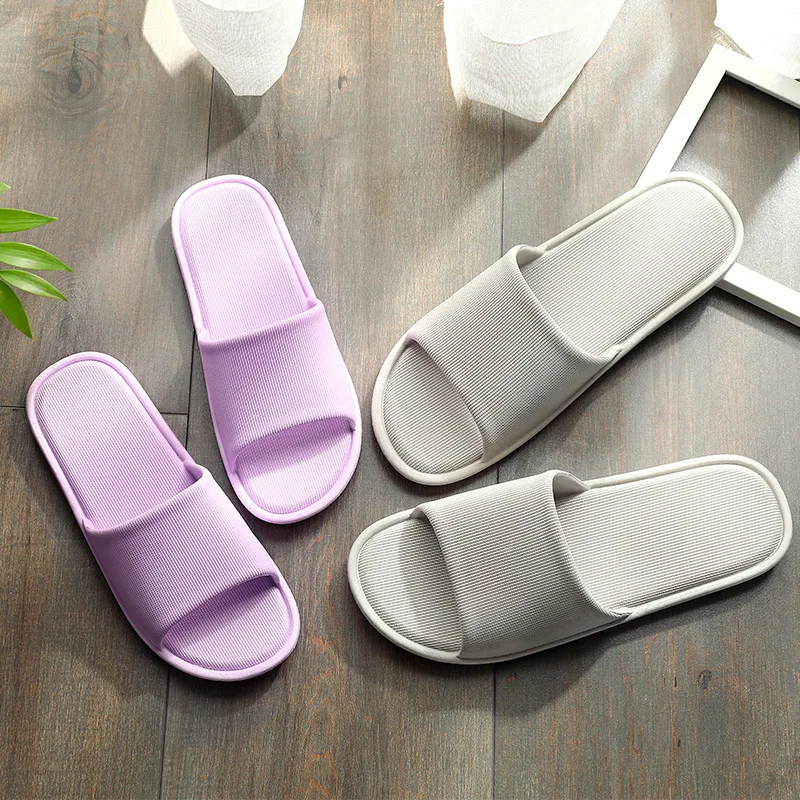Männer Hause Hausschuhe 2019 Sommer Schuhe Mann Innen Flache Slipper Non-slip Sohle Unisex Bad Pantoffel Einfarbig Männlichen lässig Dias