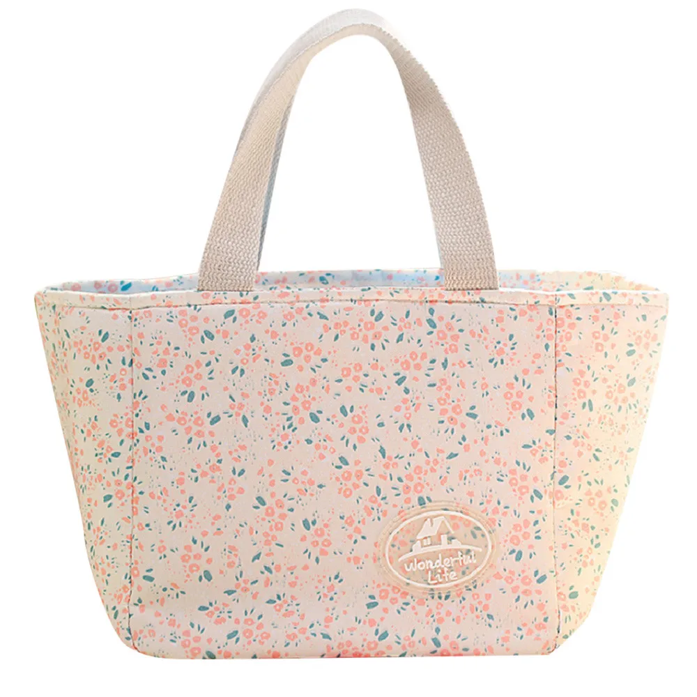 

Large Lunch Bag Insulated Portable Insulated Thermal Cooler Lunch Box Carry Tote Picnic Case Storage Bag #BL5
