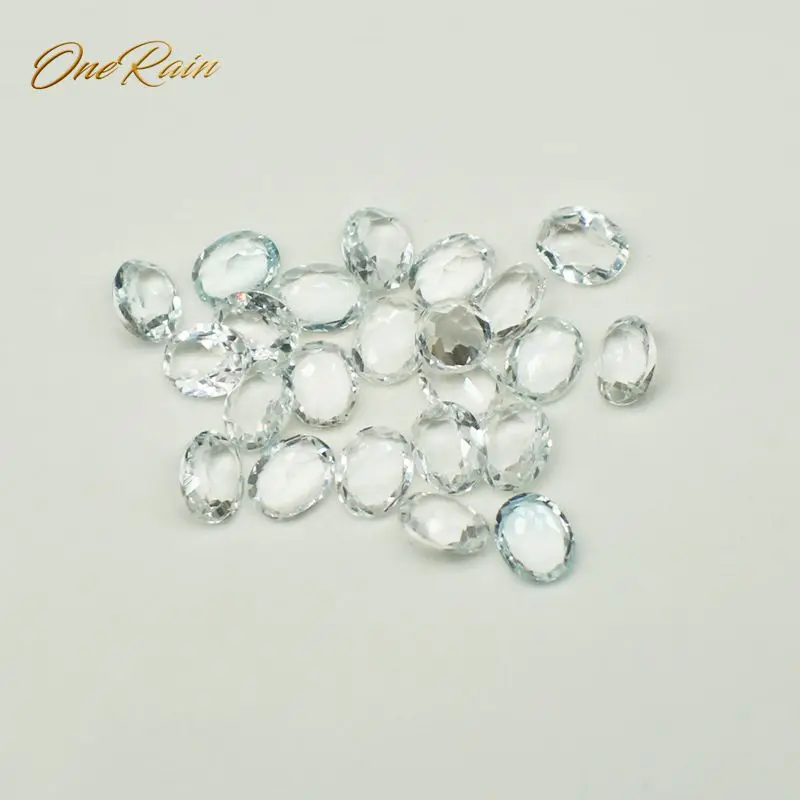 OneRain 50 PCS/ Set Natural 4 * 5 MM Oval Cut White Topaz Loose Gemstone DIY Stones Decoration Jewelry Wholesale Lots Bulk OneRain 50 PCS/ Set Natural 4 * 5 MM Oval Cut White Topaz Loose Gemstone DIY Stones Decoration Jewelry Wholesale Lots Bulk