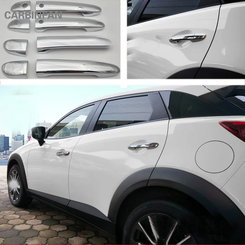 

Fit For Mazda CX3 CX-3 2016 2017 2018 Chrome Door Handle Cover Trim Set Car Accessories Stickers Car Styling C319