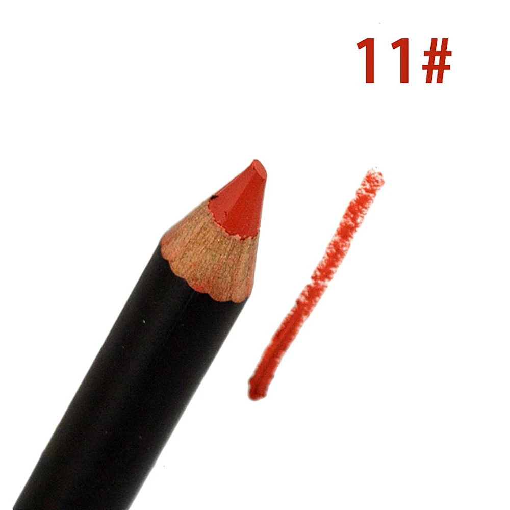 Деревянный сексуальный увлажнитель длительного действия, водостойкая матовая губная помада, карандаш для губ, контурный макияж, тинт для губ TSLM1 - Цвет: 11