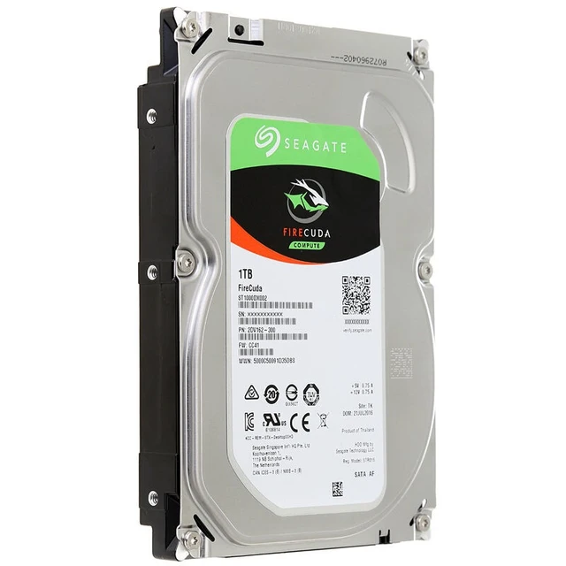 Seagate 1 ТБ FireCuda ST1000DX002 3,5-дюймовый игровой SSHD (твердотельный гибридный диск) 7200 об/мин SATA 6 ГБ/с кэш 64 МБ жесткий диск 3