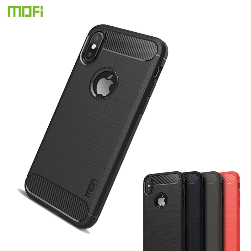 

MOFi For iPhone X Case Soft Silicon Case TPU Cover Carbon Fiber Cases For iPhone X Phone Case Fundas Back Cover