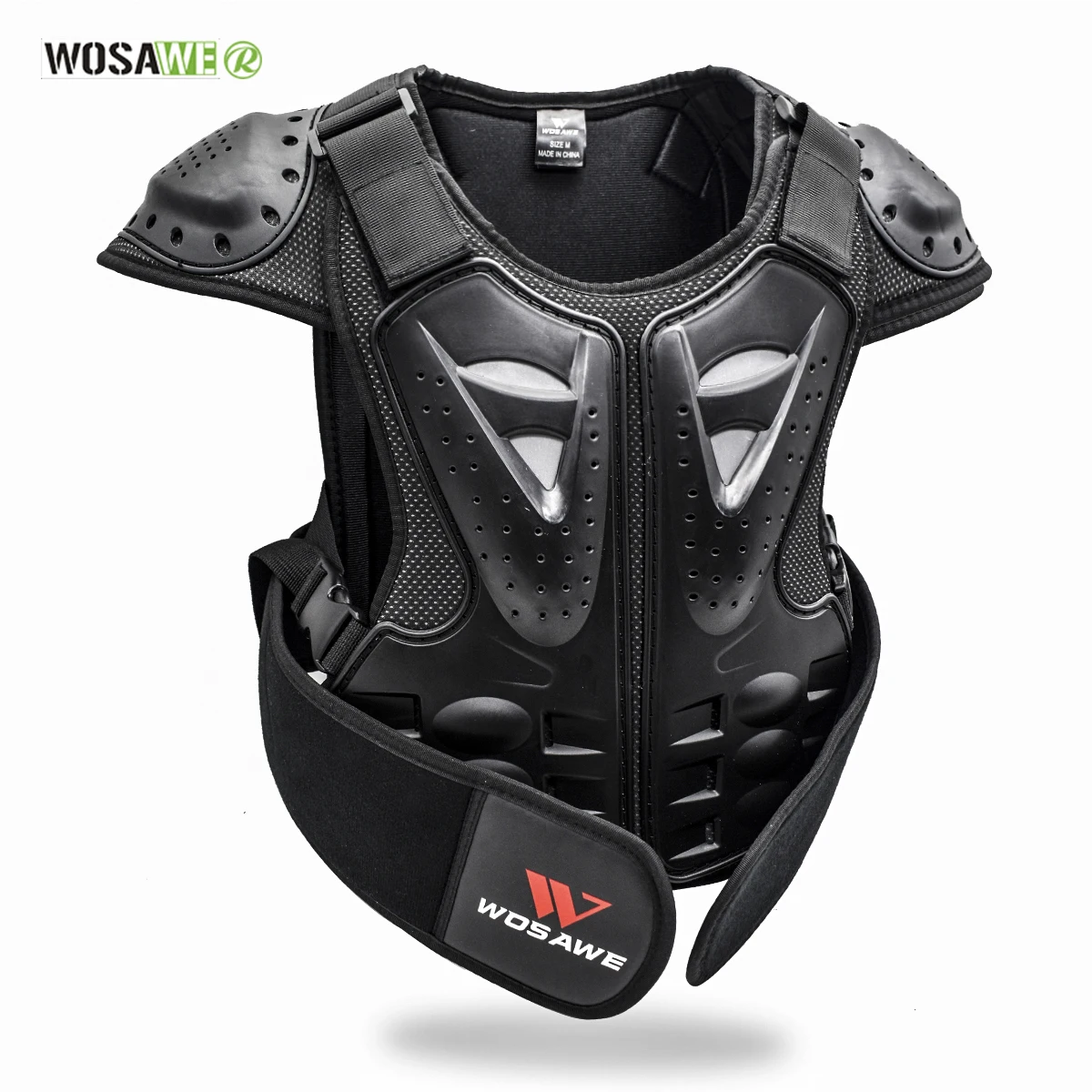 

WOSAWE Children Snowboarding Jacket Dirt Bike Motorcycle Protective Guard Vest Kids Body Chest Spine Protector for Skating Sking
