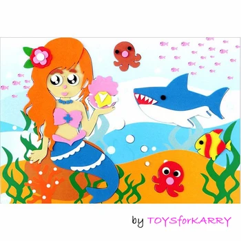 

Intermediate Difficulty 3D EVA Foam Sticker Puzzle DIY Learning Education Toys For High Grade Children Kids Styles Random Send