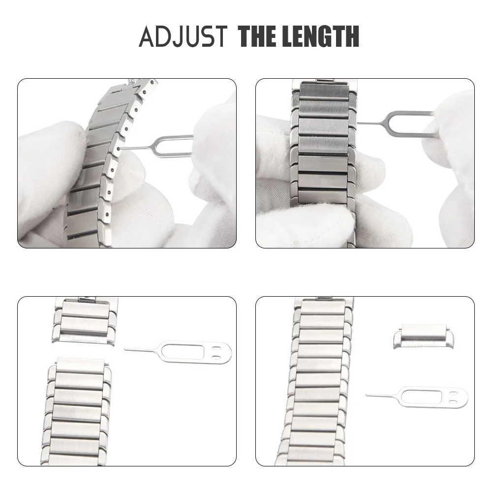 Stainless Steel Strap for Apple Watch Band 40mm 44mm Butterfly Buckle Metal Strap for Apple Watch Bands 38mm 42mm Series 1 2 3 4 Stainless Steel Strap for Apple Watch Band 40mm 44mm Butterfly Buckle Metal Strap for Apple Watch Bands 38mm 42mm Series 1 2 3 4