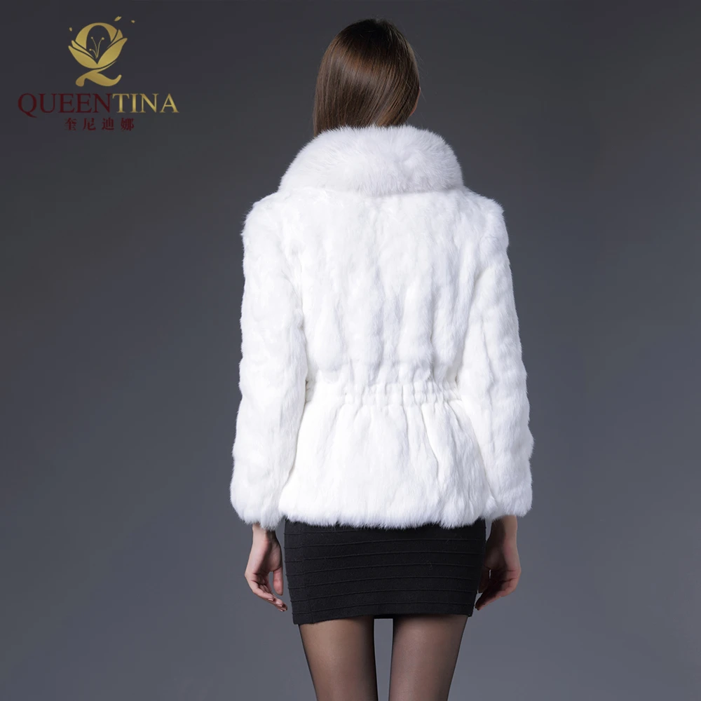 Lapin Manteaux Nouvelle Mode Beige Pelt Femmes Avec Veste Ceinture EqzWFWw1Z